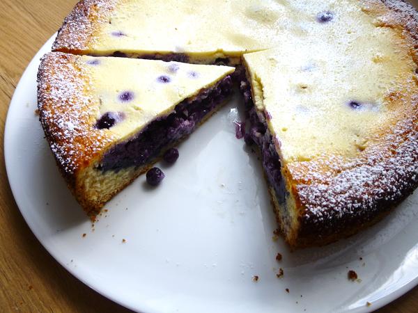 Blaubeerkuchen mit Quarkguß