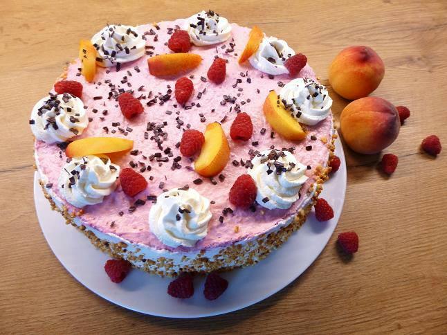 Pfirsich-Melba-Torte