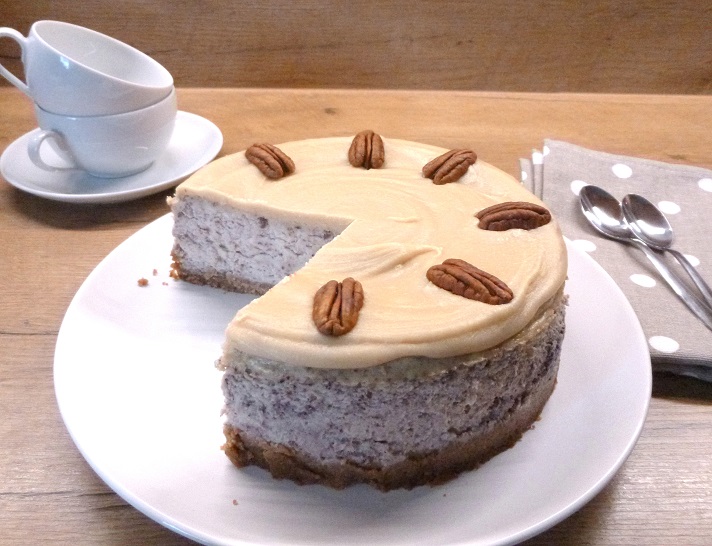 Cheesecake mit Pekannüssen und Butterscotch