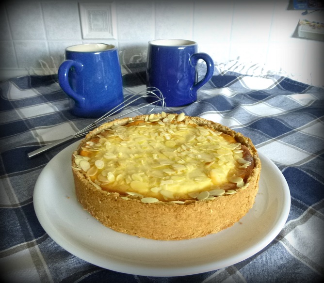 Käsekuchen mit Mandeln