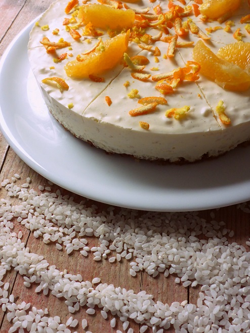 Orangenmilchreiskuchen