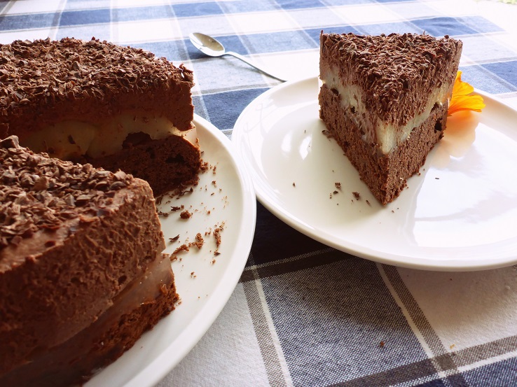 Mousse au Chocolat Birnen Torte