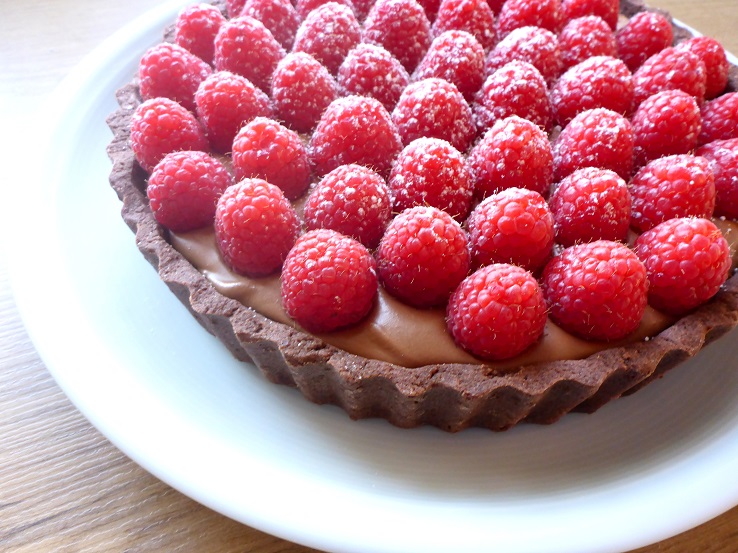 Schokoladen-Himbeer-Tarte
