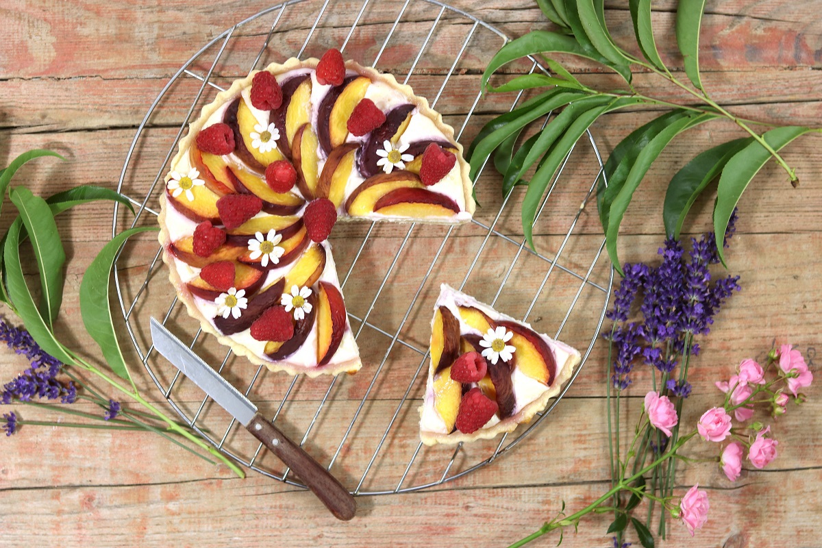 Pfirsich-Himbeer-Tarte