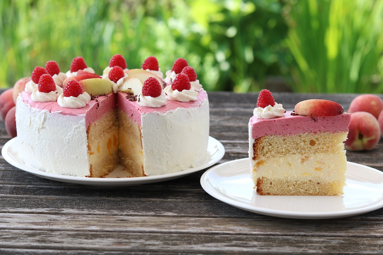 Pfirsich Melba Torte