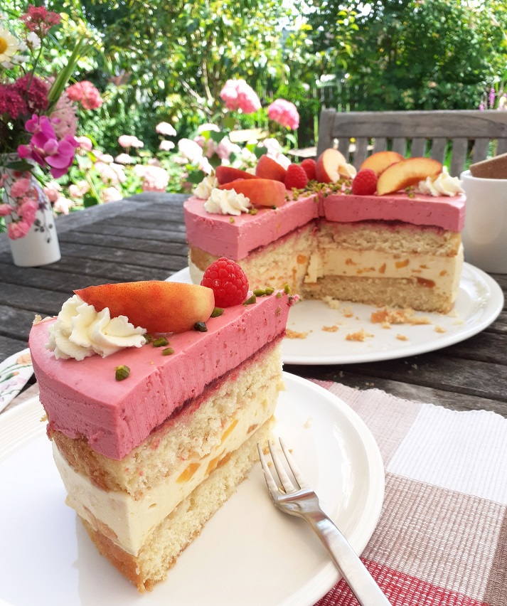 Pfirsich Melba Torte