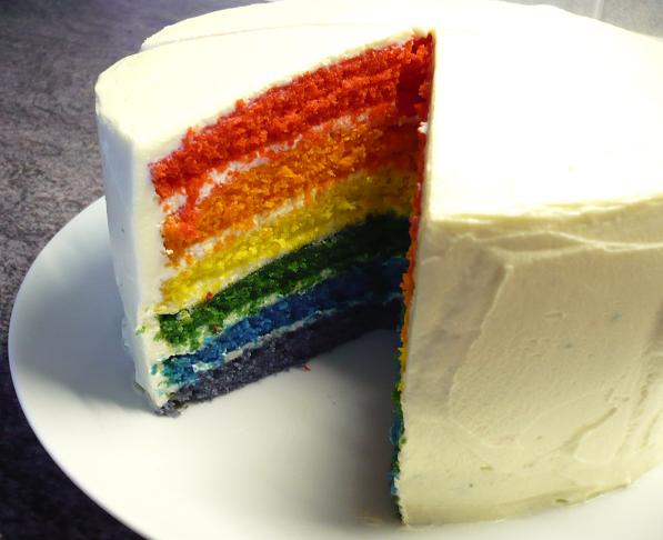 Regenbogentorte