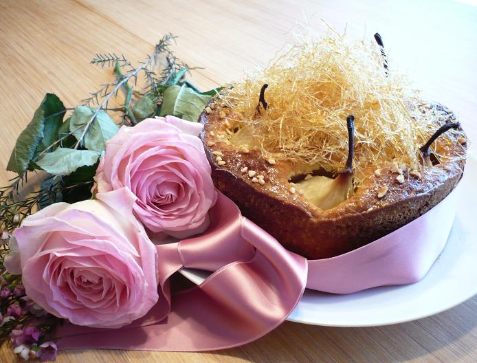 Birnenkuchen mit Karamellhaube