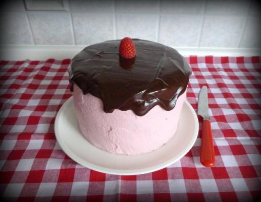 Himbeer-Brownie-Kuchen